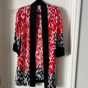 Chico’s EUC Red and Black Women's Ruana size S/M